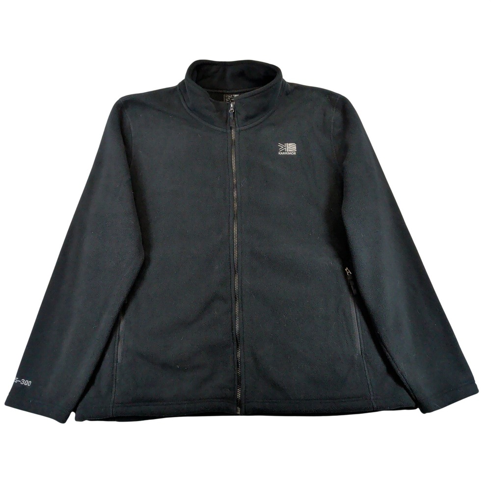 Karrimor Black Fleece Jacket Full Zip Mock Neck Plus Size XXXL US 16 UK 20 NEW